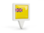 Niue. Square pin icon. Download icon.