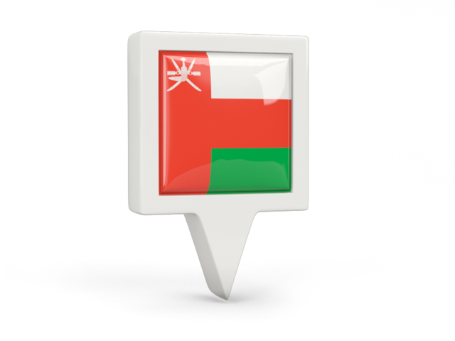 Square pin icon. Download flag icon of Oman at PNG format