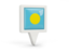 Palau. Square pin icon. Download icon.