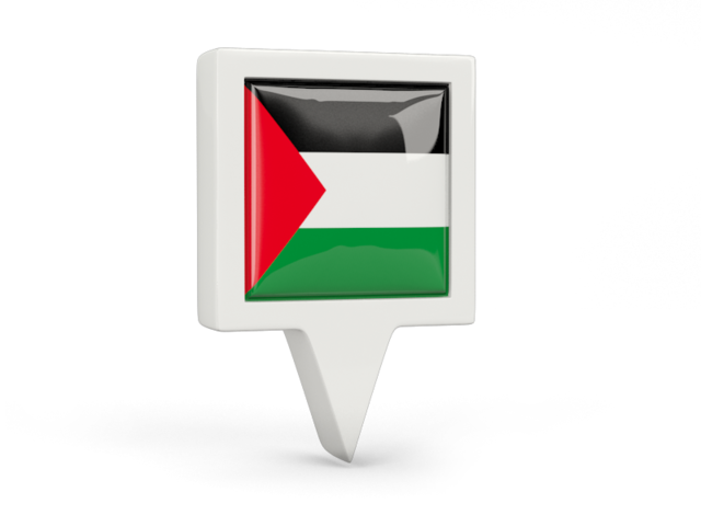 Square pin icon. Download flag icon of Palestinian territories at PNG format