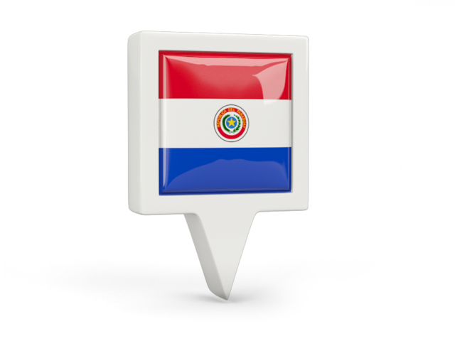 Square pin icon. Download flag icon of Paraguay at PNG format