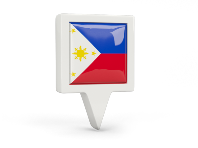 Square pin icon. Download flag icon of Philippines at PNG format