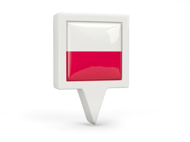 Square pin icon. Download flag icon of Poland at PNG format