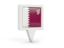 Qatar. Square pin icon. Download icon.