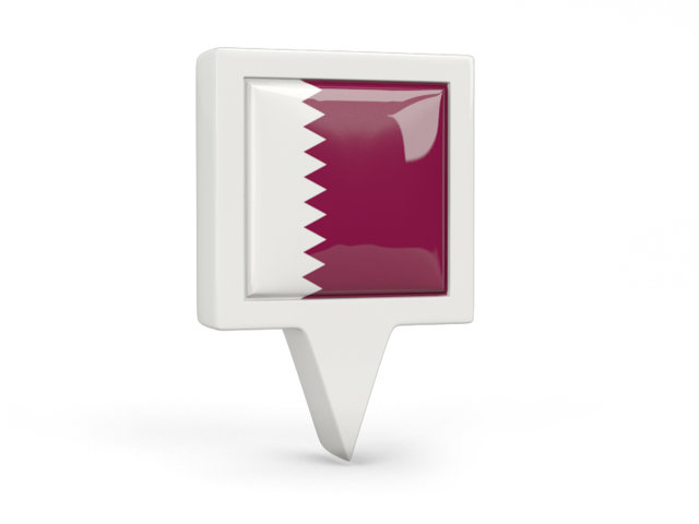 Square pin icon. Download flag icon of Qatar at PNG format