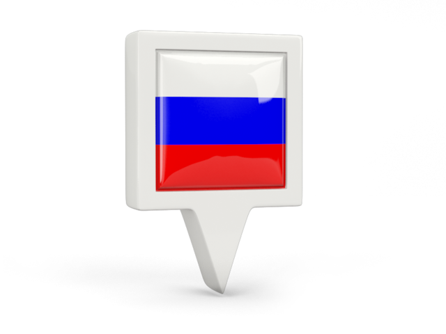 Square pin icon. Download flag icon of Russia at PNG format