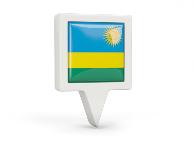 Square pin icon. Download flag icon of Rwanda at PNG format