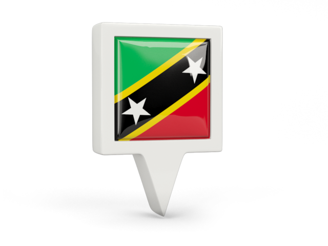 Square pin icon. Download flag icon of Saint Kitts and Nevis at PNG format