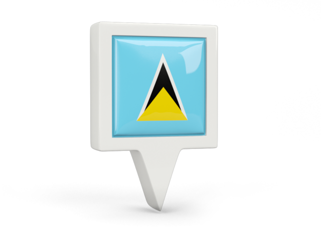 Square pin icon. Download flag icon of Saint Lucia at PNG format