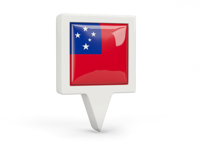 Square pin icon. Download flag icon of Samoa at PNG format