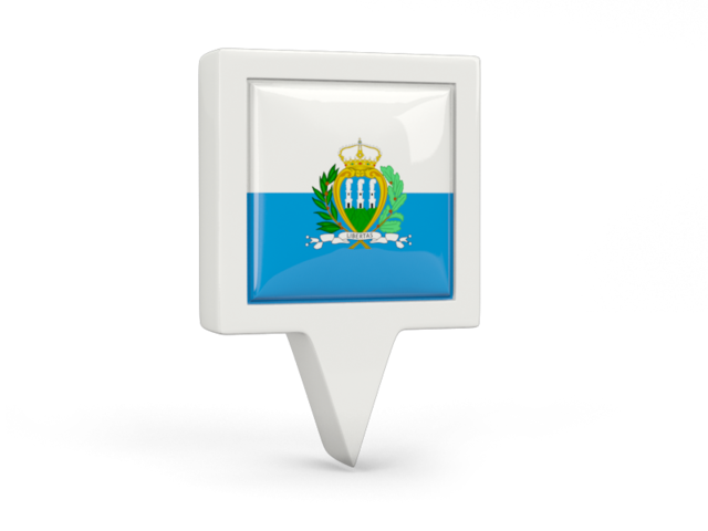 Square pin icon. Download flag icon of San Marino at PNG format