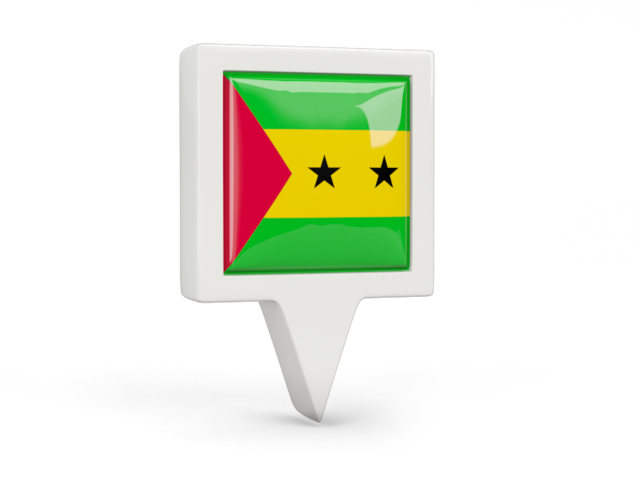 Square pin icon. Download flag icon of Sao Tome and Principe at PNG format
