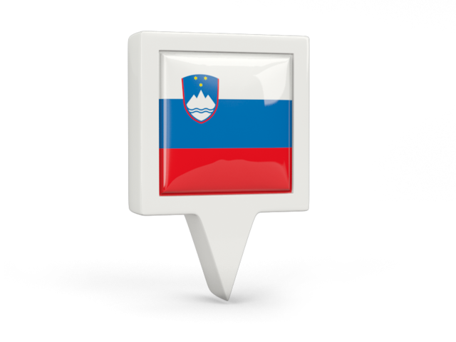 Square pin icon. Download flag icon of Slovenia at PNG format
