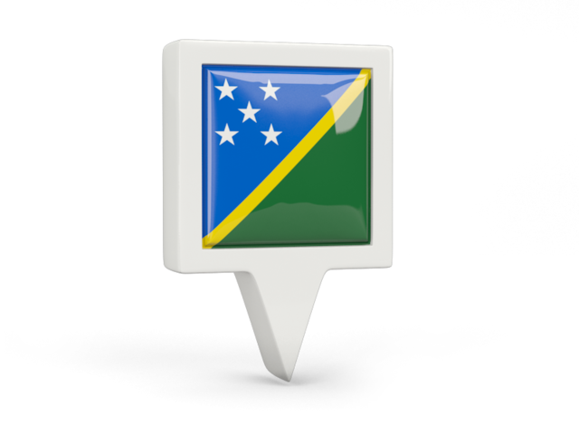Square pin icon. Download flag icon of Solomon Islands at PNG format