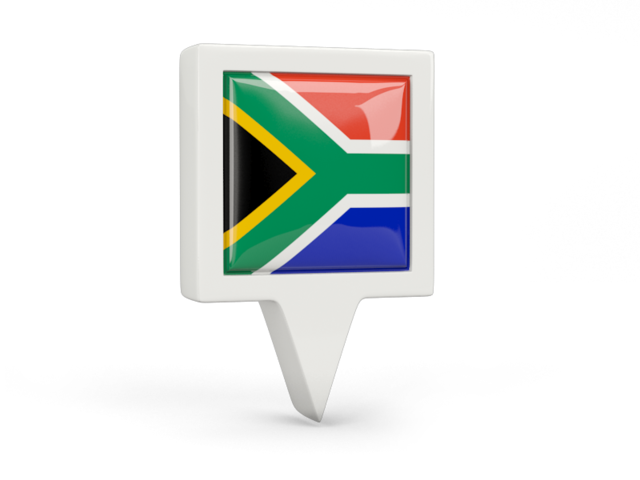 Square pin icon. Download flag icon of South Africa at PNG format