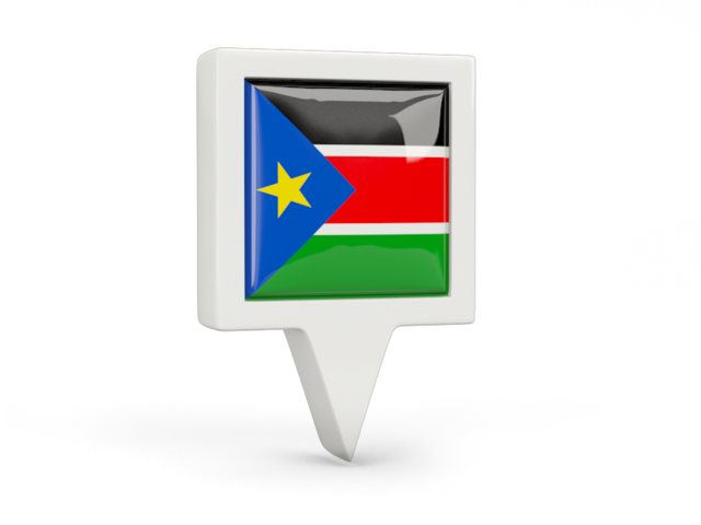 Square pin icon. Download flag icon of South Sudan at PNG format