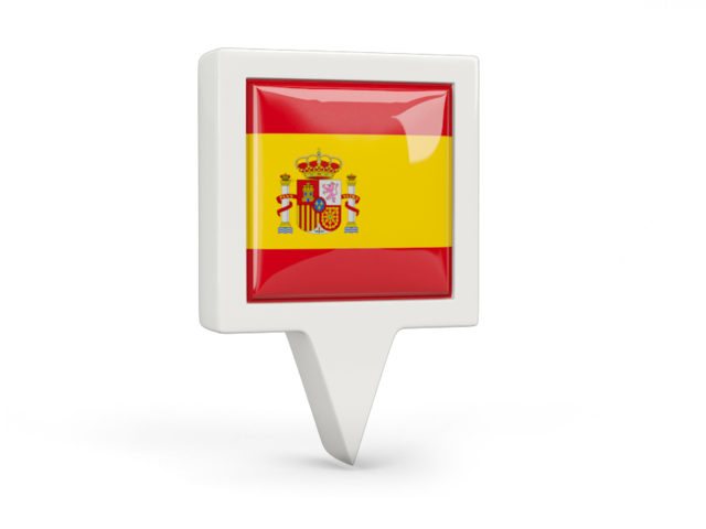 Квадратный флажок. Скачать флаг. Испания