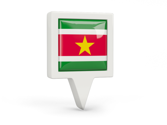 Square pin icon. Download flag icon of Suriname at PNG format