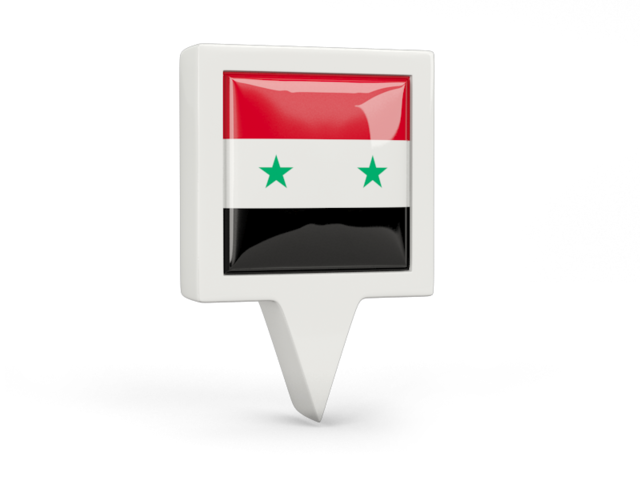 Square pin icon. Download flag icon of Syria at PNG format