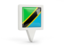 Tanzania. Square pin icon. Download icon.