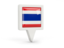 Thailand. Square pin icon. Download icon.