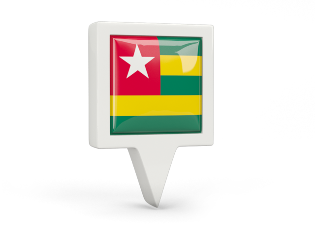 Square pin icon. Download flag icon of Togo at PNG format