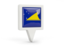 Tokelau. Square pin icon. Download icon.