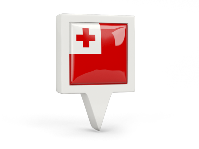 Square pin icon. Download flag icon of Tonga at PNG format