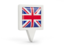 United Kingdom. Square pin icon. Download icon.