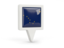 Flag of state of Alaska. Square pin icon. Download icon