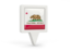 Flag of state of California. Square pin icon. Download icon
