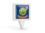 Flag of state of Idaho. Square pin icon. Download icon