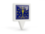 Flag of state of Indiana. Square pin icon. Download icon
