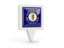 Flag of state of Kentucky. Square pin icon. Download icon