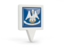 Flag of state of Louisiana. Square pin icon. Download icon