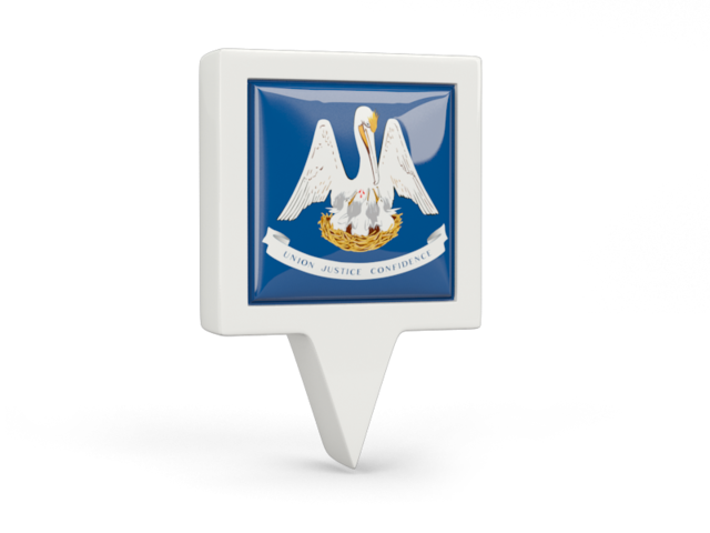 Square pin icon. Download flag icon of Louisiana