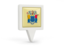 Flag of state of New Jersey. Square pin icon. Download icon