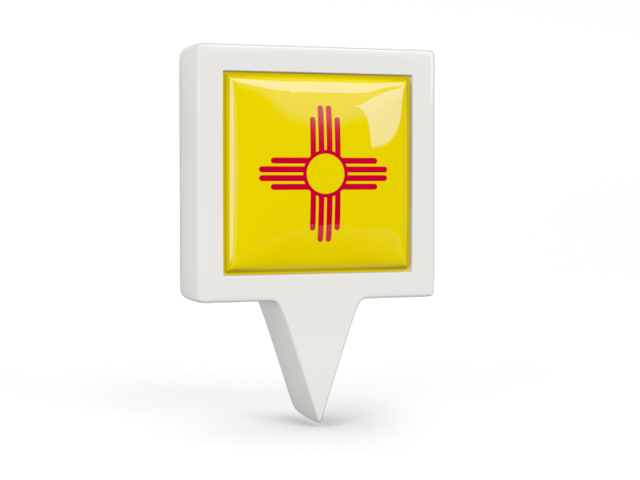 Square pin icon. Download flag icon of New Mexico