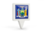Flag of state of New York. Square pin icon. Download icon
