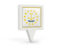 Flag of state of Rhode Island. Square pin icon. Download icon