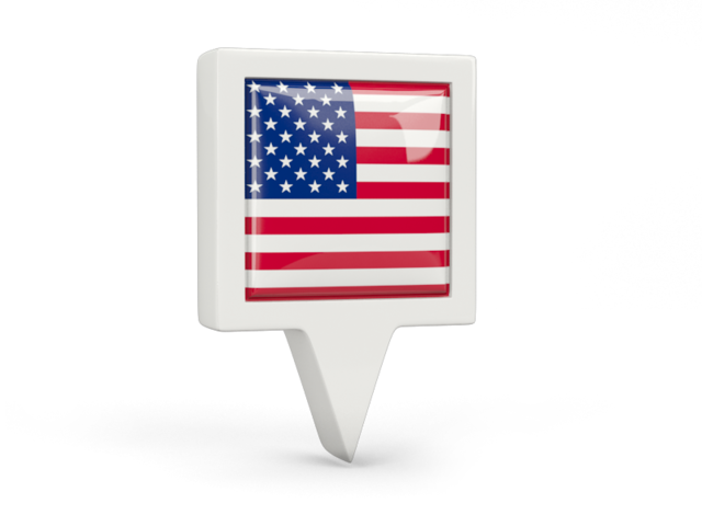 Square pin icon. Download flag icon of United States of America at PNG format