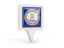 Flag of state of Virginia. Square pin icon. Download icon