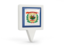 Flag of state of West Virginia. Square pin icon. Download icon