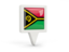 Vanuatu. Square pin icon. Download icon.