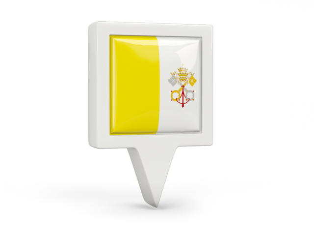 Square pin icon. Download flag icon of Vatican City at PNG format