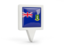 Virgin Islands. Square pin icon. Download icon.