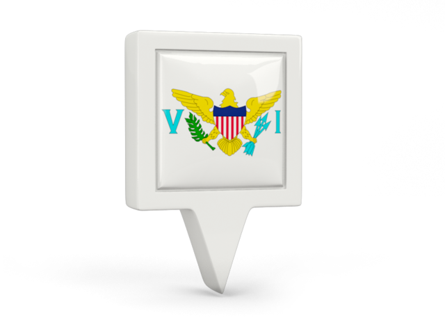 Square pin icon. Download flag icon of Virgin Islands of the United States at PNG format