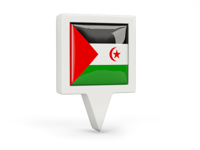 Square pin icon. Download flag icon of Western Sahara at PNG format