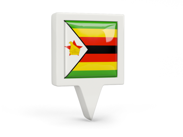 Квадратный флажок. Скачать флаг. Зимбабве