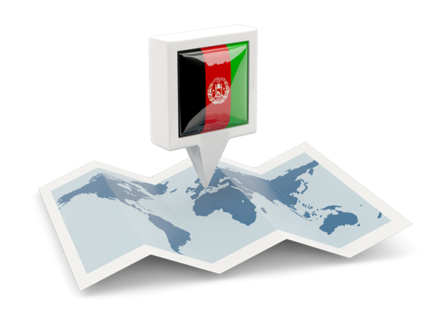 Square pin with map. Download flag icon of Afghanistan at PNG format